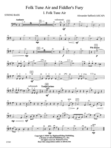 Folk Tune Air and Fiddler's Fury: String Bass