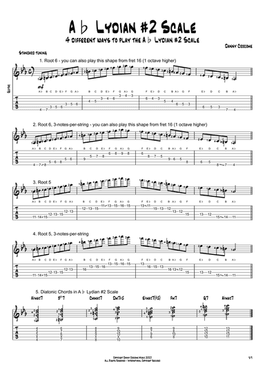 Ab Lydian #2 Scale (4 Ways to Play)