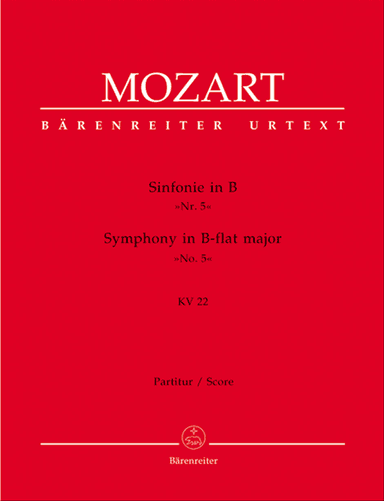 Symphony, No. 5 B flat major, KV 22