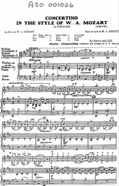 Concertino In The Style Of Mozart