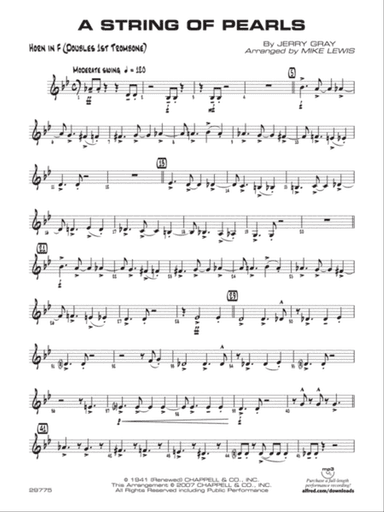 String of Pearls: 1st F Horn