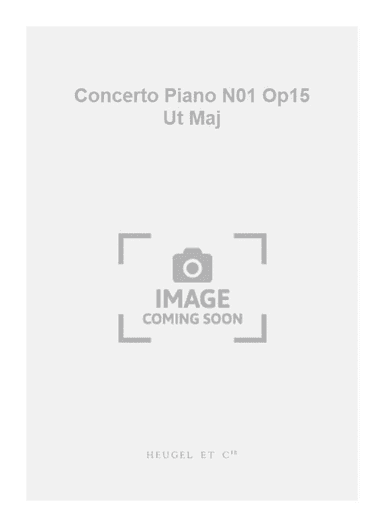 Concerto Piano N01 Op15 Ut Maj