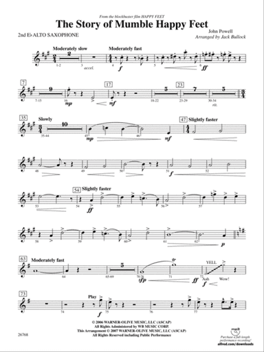 The Story of Mumble Happy Feet: 2nd E-flat Alto Saxophone
