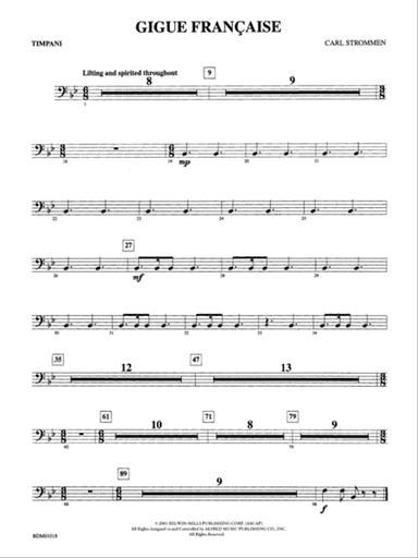 Gigue Française: Timpani