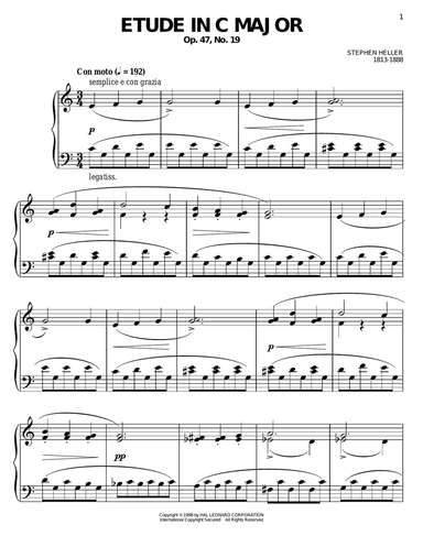 Etude in C Major, Op. 47, No. 19