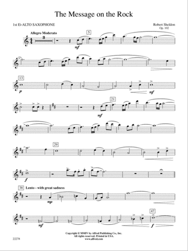 The Message on the Rock: E-flat Alto Saxophone