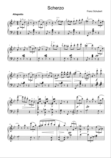 Schubert : Scherzo