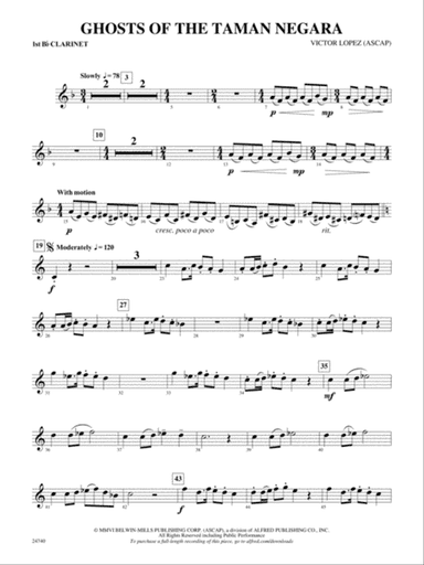 Ghosts of the Taman Negara: 1st B-flat Clarinet
