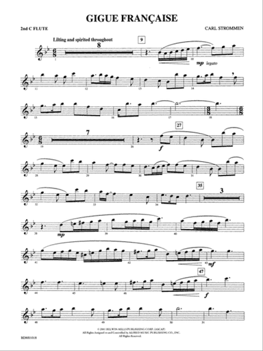 Gigue Française: 2nd Flute