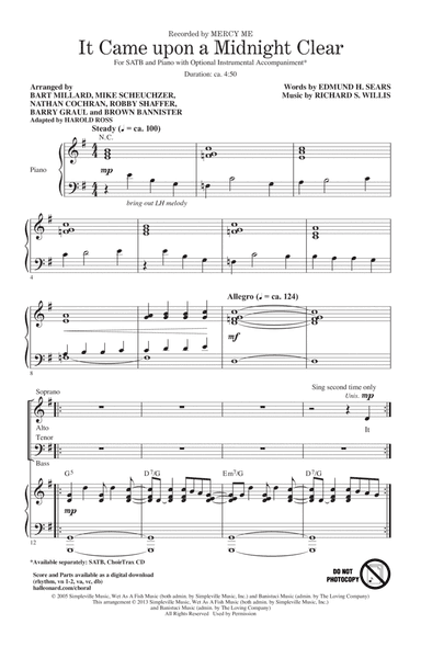 It Came Upon A Midnight Clear (arr. Harold Ross)