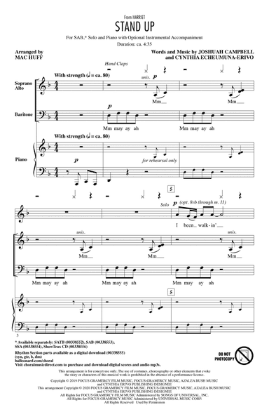 Stand Up (from Harriet) (arr. Mac Huff)