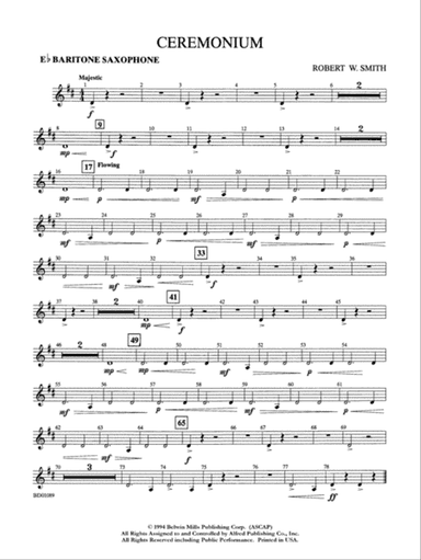 Ceremonium: E-flat Baritone Saxophone