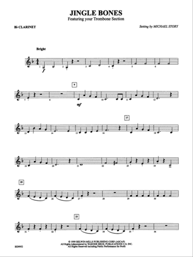 Jingle Bones: 1st B-flat Clarinet