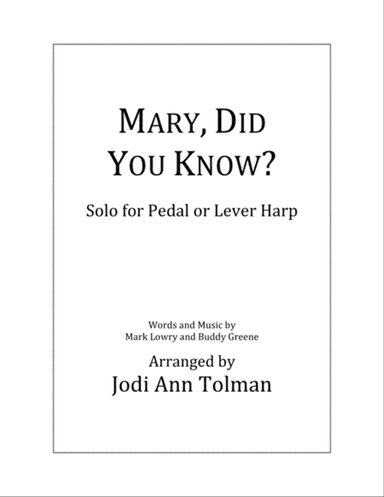 Mary, Did You Know?