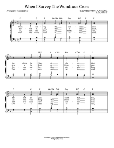 When I Survey The Wondrous Cross