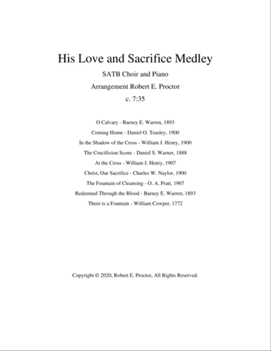 His Love and Sacrifice Medley