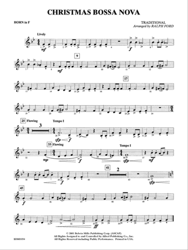 Christmas Bossa Nova: 1st F Horn
