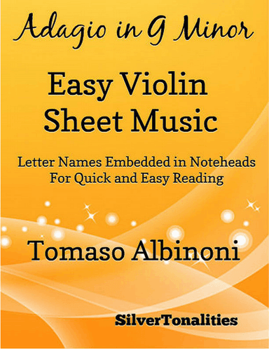 Adagio in G Minor Easy Violin Sheet Music