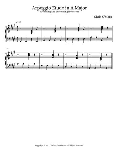 Arpeggio Etude in A Major