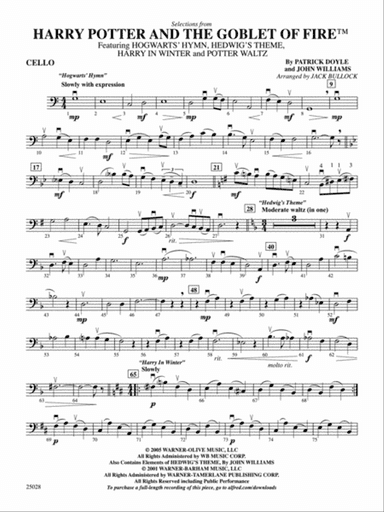 Harry Potter and the Goblet of Fire,™ Selections from: Cello