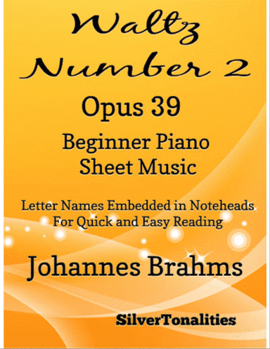 Waltz Number 2 Opus 39 Beginner Piano Sheet Music