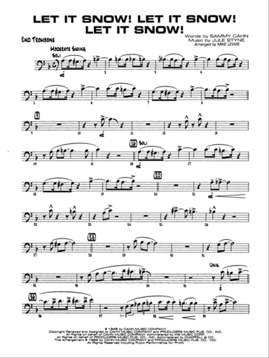 Let It Snow! Let It Snow! Let It Snow!: 2nd Trombone
