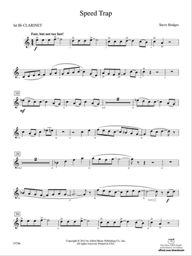 Speed Trap: 1st B-flat Clarinet