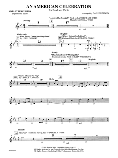 An American Celebration (for Band and Choir): Mallets