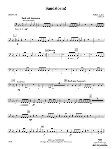 Sandstorm!: Timpani