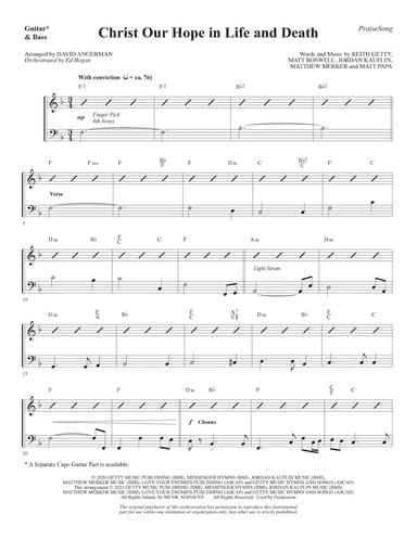 Christ Our Hope In Life And Death (arr. David Angerman) - Guitar/Bass
