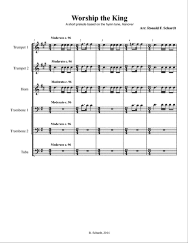 Worship the King - for Brass Sextet