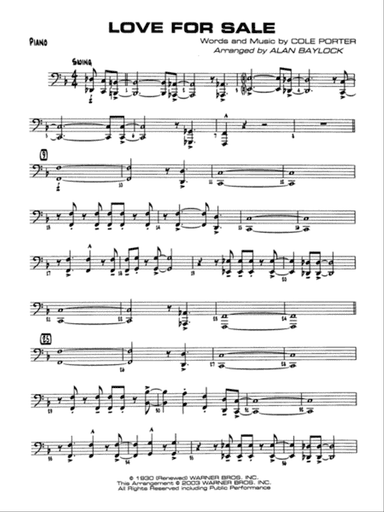 Love for Sale: Piano Accompaniment