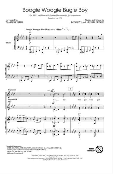 Boogie Woogie Bugle Boy (arr. Mark Brymer)