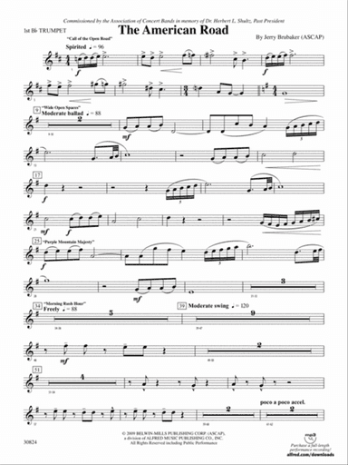 The American Road: 1st B-flat Trumpet
