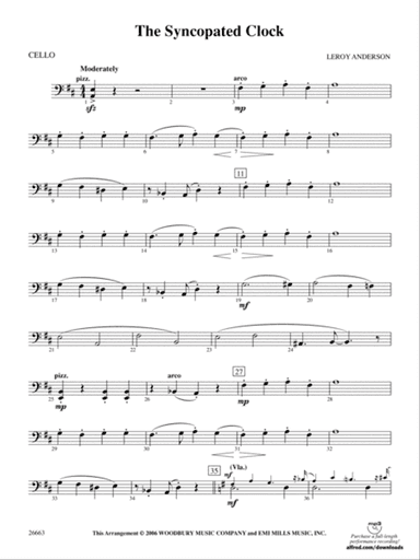 The Syncopated Clock: Cello