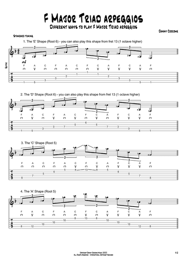 F Major Triad Arpeggios (5 Ways to Play)
