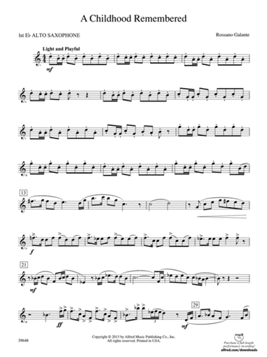 A Childhood Remembered: E-flat Alto Saxophone