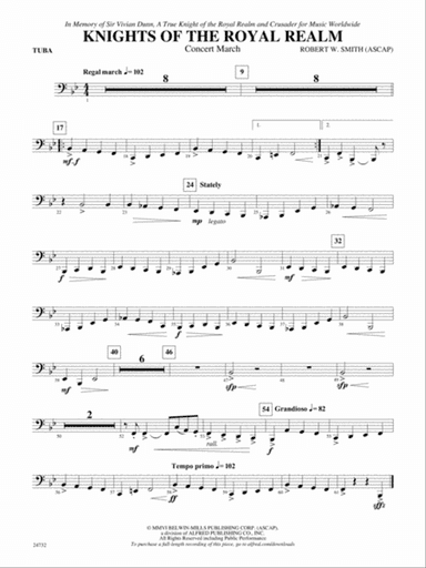 Knights of the Royal Realm (Concert March): Tuba
