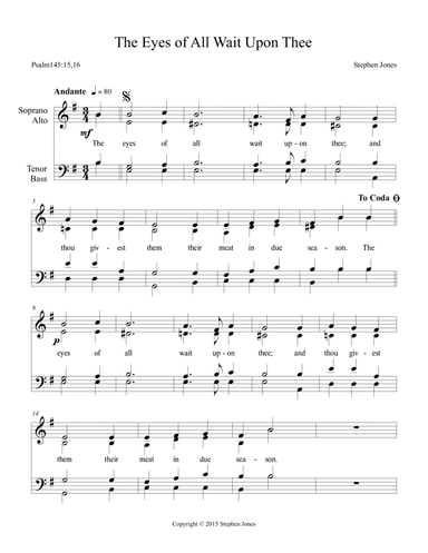 The Eyes of All Wait Upon Thee