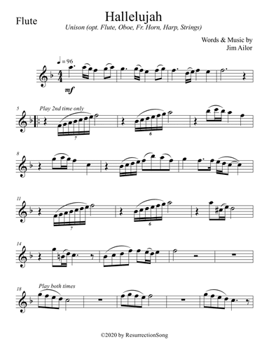 Hallelujah (Instrumental Parts)
