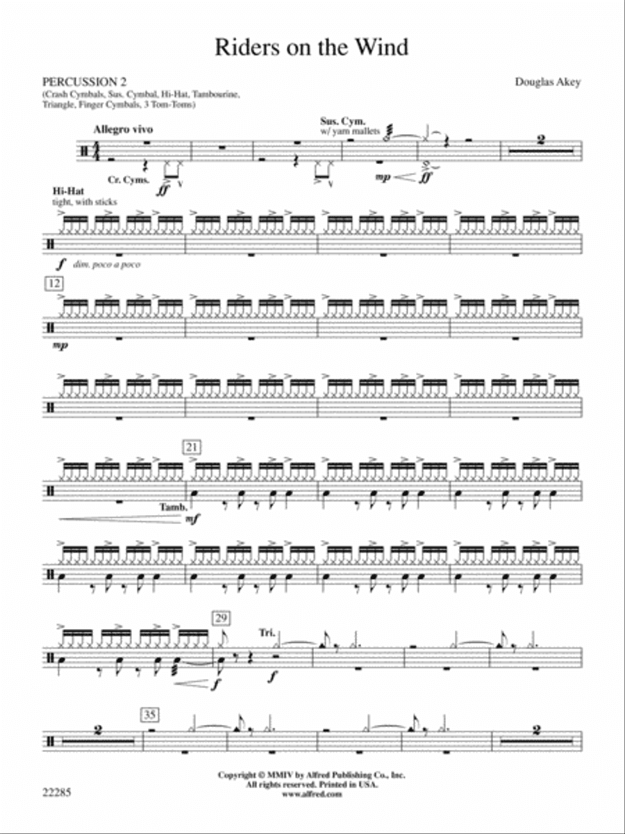 Riders on the Wind: 2nd Percussion