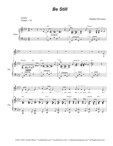 Be Still (Unison Choir)