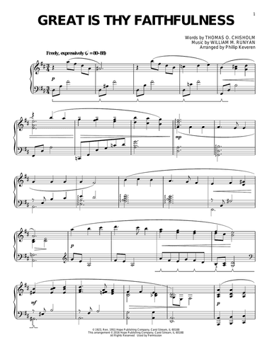 Great Is Thy Faithfulness (arr. Phillip Keveren)