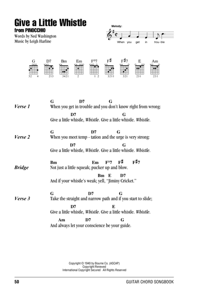 Give A Little Whistle (from Pinocchio)