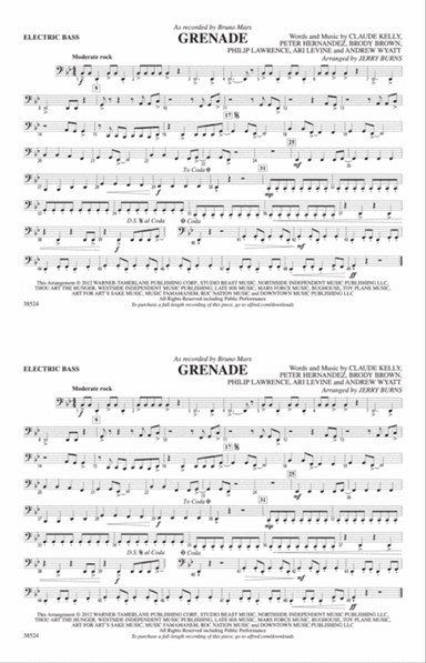 Grenade: Electric Bass