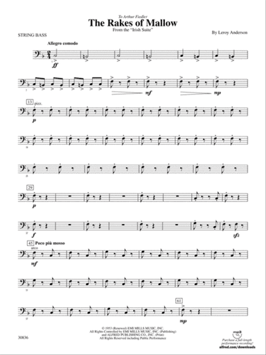 The Rakes of Mallow (from the Irish Suite): String Bass