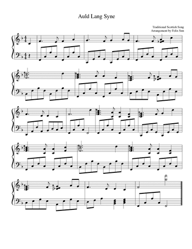 Auld Lang Syne (Piano Solo)