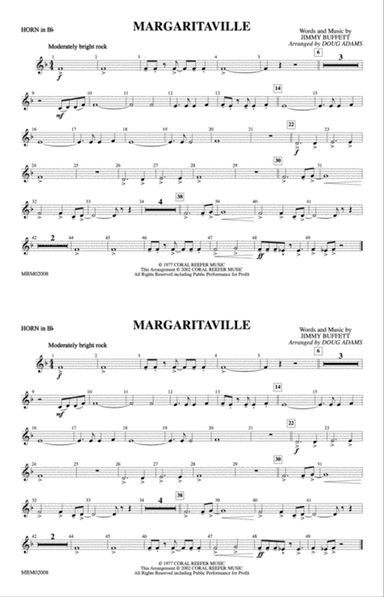 Margaritaville: Horn in B flat