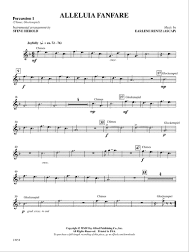 Alleluia Fanfare: 1st Percussion