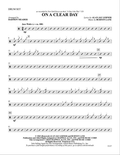 On a Clear Day: Drums